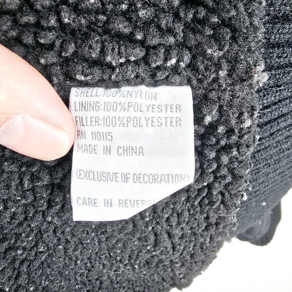 Vintage No Fear So Cal AOP Black Quilted Jacket Medium Y2K Grunge Skater - Picture 7 of 10